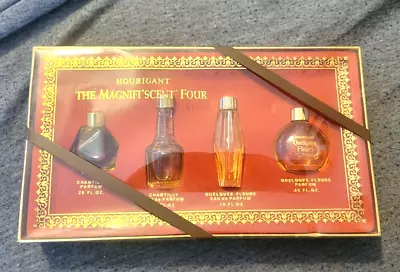 Vintage Perfume Set Chantilly Houbigant The Magnificent' 4 Mini's 0.13oz-0.25oz • $39.95