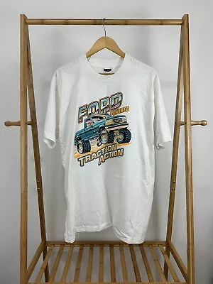 VTG Ford Truck Powered Traction Action Monster Jam 4x4 Hot Rod T-Shirt XL • $89.96