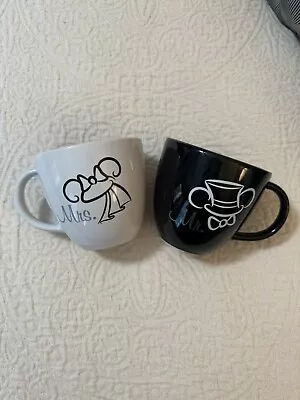 Disney Parks Auth. Orig. Mickey Minnie Mouse Mr. & Mrs. Bride Groom Mugs Cups • $18