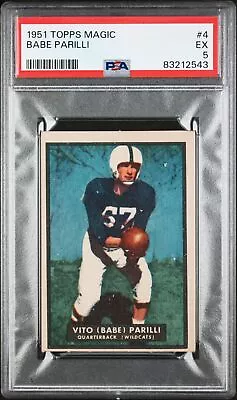 1951 Topps Magic Babe Parilli #4 PSA 5 EX Kentucky • $131