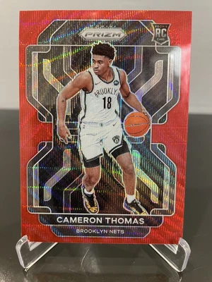 $20 • Buy Cameron Thomas Rookie 2021-22 Prizm Red Ruby Wave Prizm - Rookie Card