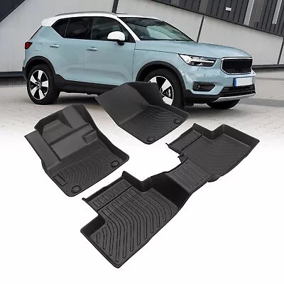 Black All-Weather Floor Mats Replacement For 2018-2023 Volvo XC40 TPE Rubber New • $60.03