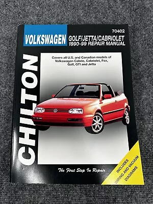 1990-1999 Volkswagen VW Golf Jetta Cabriolet Chilton Repair Service Manual 70402 • $16.99