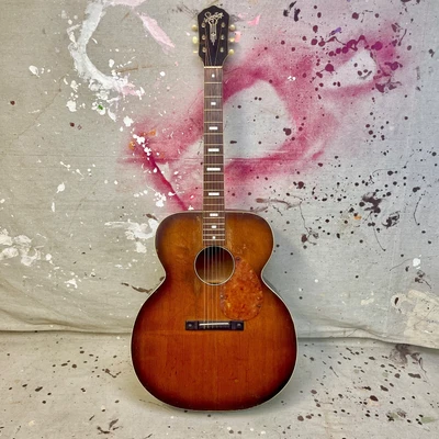 $975 • Buy 1950's Silvertone Jumbo Flat-Top Acoustic Guitar -Sunburst-Circa 1957
