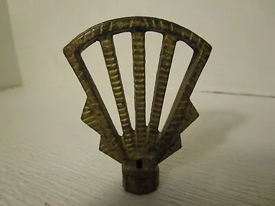 $24.70 • Buy Vintage Lamp Finial Topper 3.25  Gilded Cast Iron Open Work Fan Design Antique