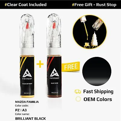 Car Touch Up Paint For MAZDA FAMILIA Code: PZ | A3 BRILLIANT BLACK • $23.99