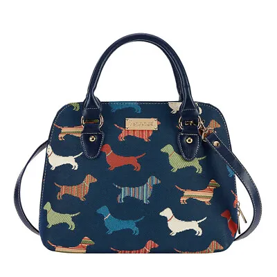 Signare Tapestry Hand Shoulder Crossbody Bag For Woman Dachshund Dog Design • $53.99