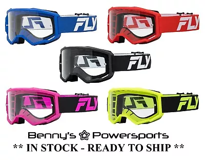 2024 Fly Racing Focus Goggles Adult & Youth Sizes Offroad MX MotoCross ATV BMX • $23.95