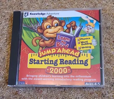 Jump Ahead: Starting Reading 2000 PC CD-ROM Kids Educational Ages 4-5 Retro • £3.99