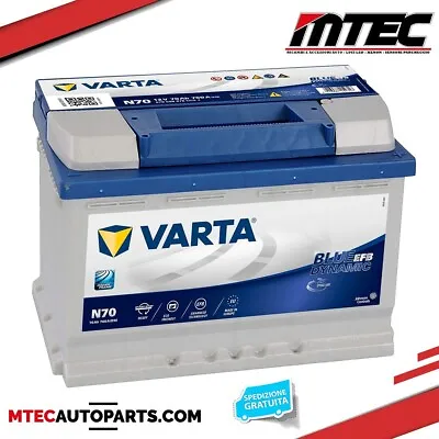 Car Battery VARTA Blue Dynamic Efb N70 70 Ah 760 A / New • $231.67