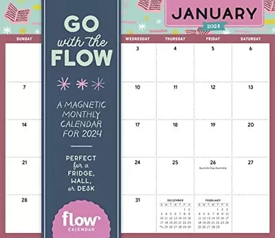 Go With The Flow A Magnetic Monthly Calendar 2024 A Magnetic Monthly Calendar... • £14.54