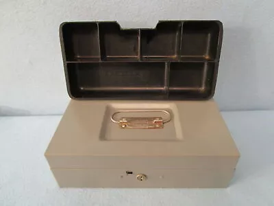 METAL CASH BOX W/ 6 Compartment Sorting Drawer (bill & Coin)- LIT-NING (No Key) • $22.99