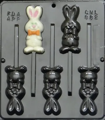 £5.75 • Buy  Easter Bunnies Rabbit Chocolate Lollipop, Mould, Soap, Clay, Mould / Moulds