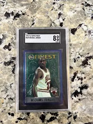 MICHAEL JORDAN 1995-96 Topps Finest #229 Chicago Bulls SGC 8 Near Mint / Mint • $40.99