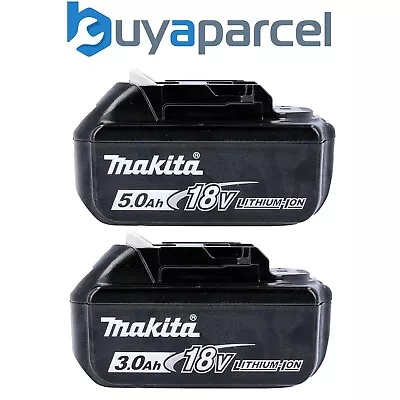 Genuine Makita 18V Batteries - 1x 5.0Ah BL1850 1x 3.0Ah BL1830 LXT Star Battery • £119.99