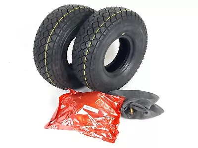 Pair Of 4.00-5 (300x100) Mobility Scooter Tyres & Tubes (Good Care) Black • £57.50