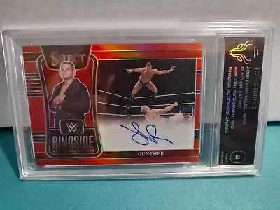 2022 Panini Select WWE Ringside Action Signature Gunther (37/99) Graded 8 • $40