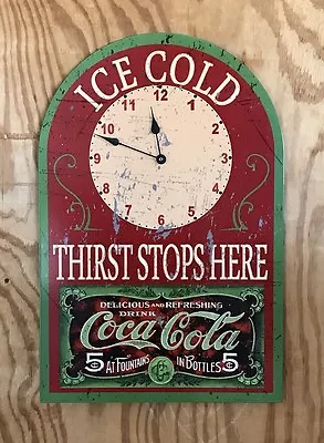 NEW Coca Cola Clock Tin Metal Sign • $80