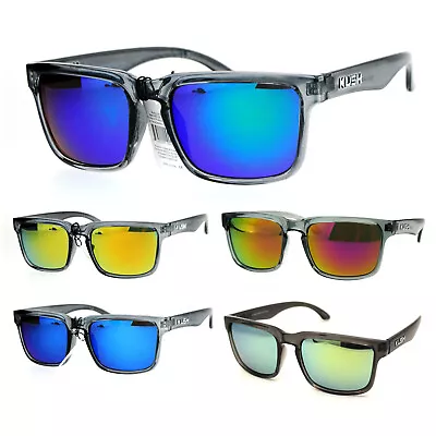 Kush Mens Color Mirrored Sport Horn Rim Slate Frame Agent Sunglasses • $9.95