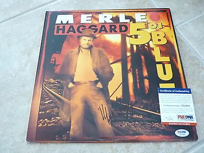 Merle Haggard & Strangers Signed Autographed 501 Blues LP Record PSA Certified • $229