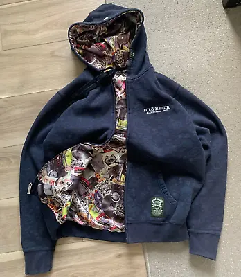 Vintage Y2K Ecko Unlimited All Over Print Reversible Zip Hoodie / MEDIUM 2000s • $118.90