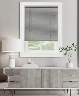 Gray Cordless Light Filtering Vinyl Mini Blind With 1 In Slats 36 In W X 64 In • $22.99