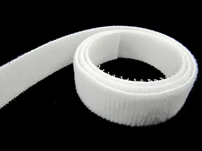 Double Sided Hook And Loop Tape Black White 10mm 20mm 150mm Cable Ties Straps • £2.08