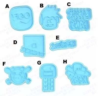 Roblox Cookie Cutter & Embosser Fondant Cutter Set • $10