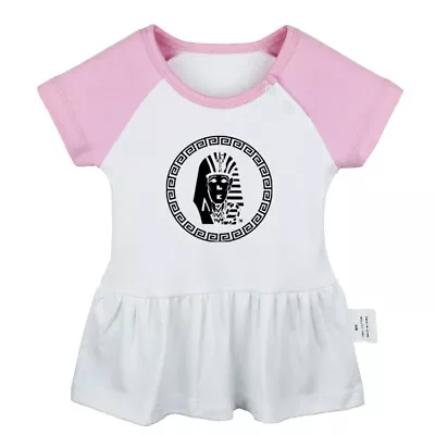 Funny Last Kings Pharaoh Face Egyptian Hip Hop Baby Girl Dresses Infant Clothes • $19.78