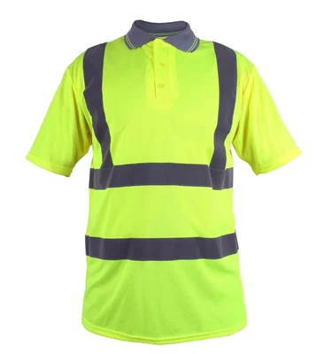 £5.92 • Buy Blackrock Hi Vis Viz Polo Shirt Collar Contrast Reflect Top Short Sleeve (80314)