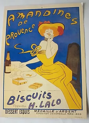 French Food Advertise Poster Amandines Biscuits De Provence 10 X 14 Kitchen Art • $12