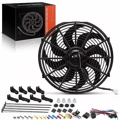 1x 14 Inch Universal Pull Push Racing Electric Radiator 12V Cooling Fan 90 Watts • $41.99