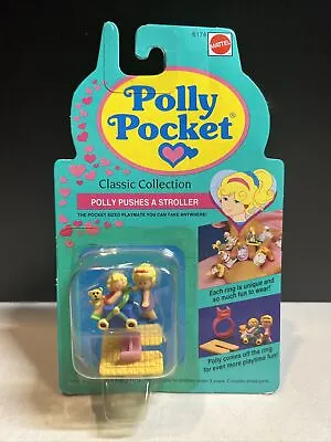 1993 Polly Pocket Vintage Polly Pushes A Stroller Bluebird Toys NIP #6174 • $117.88