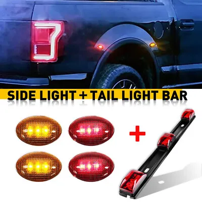 For 99-10 Ford F350 Red&Amber LED Dually Bed Side Fender Lights + ID Tail Light • $24.69