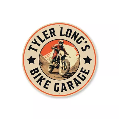 Custom Retro Dirt Bike Garage Sign • $27.45