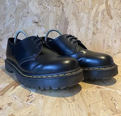 Dr Martens 1461 Bex Black Oxford Leather Platform Shoes Mens UK Size 11 • £79.99