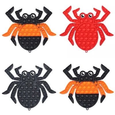£5.99 • Buy Pop Popper Fidget Toy Halloween Pumpkin Spider Larger Size Push It Poppet Bubble