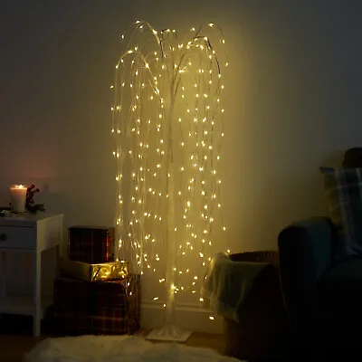 £36.95 • Buy 4FT 180 LED White Willow Tree Light With Fairy Lights Warm White Christmas Xmas