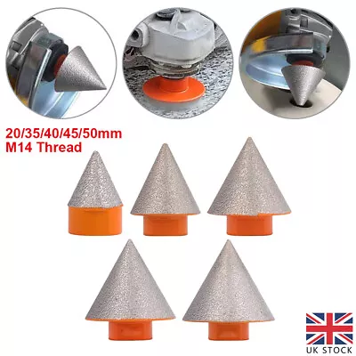 20-50mm Diamond Cone Milling Bit Ceramic Tile Chamfering Finger Hole Saw Cutter • £15.85