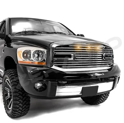 Front Hood Chrome Big Horn II Grille+Replacement Shell For 06-09 Dodge RAM 2500+ • $371.28