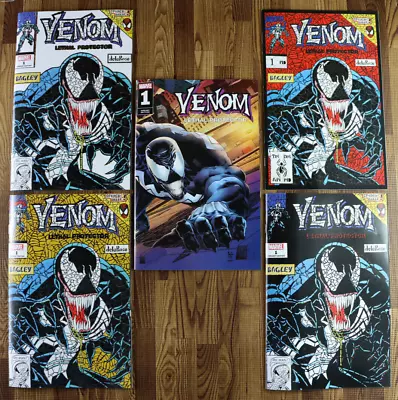 Venom Lethal Protector II #1 Shattered Gold Black White Error Red & 1:25 Variant • $94.30