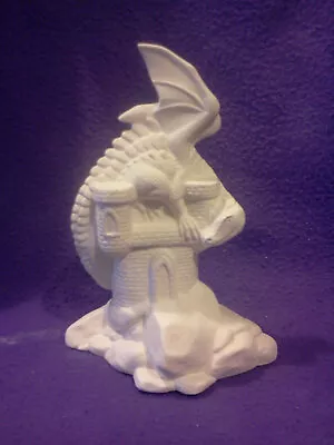 Dragon On Castle 8  Ceramic Bisque Ready To Paint • $26.44