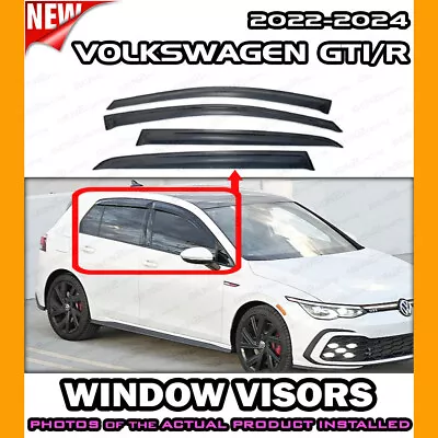 WINDOW VISORS For 2022 → 2024 Volkswagen GTI Golf R / DEFLECTOR RAIN GUARD VENT • $55.98