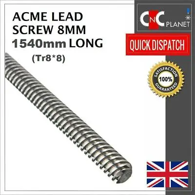 8mm Lead Screw Tr8x8 1540mm 1500mm + 40mm Long Acme C-Beam CNC 3D Printer V-slot • £58.95