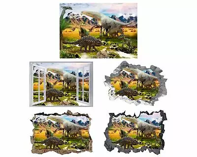 Dinosaur Wall Art - Self Adhesive Wall Sticker Dinosaur Wall Decoration Wal... • £17.99