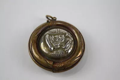 Novelty Vesta Case Antique Brass EPNS Sailor W/ Hero Hat Nautical Life Buoy  • £0.99