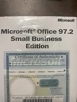 Microsoft Office 97 Small Business Ver 2 Windows 95/98/2000 Word/Excel/+++ NEW • $12