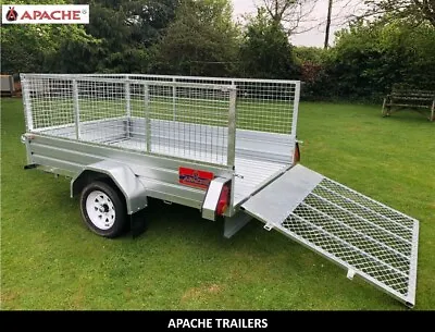 NEW Apache 8X5 Heavy Duty Trailer For Gardener Landscaper UK/EU Spec Cage & Ramp • £1575