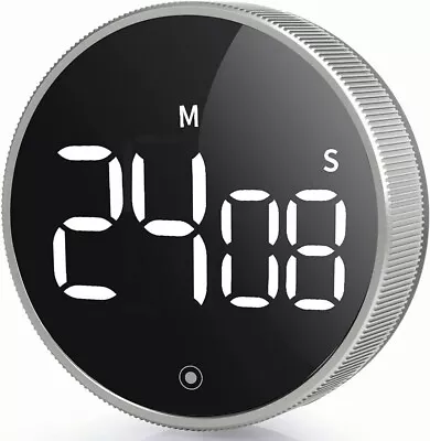 Rotary Digital Magnetic Kitchen Timer – Productivity & Pomodoro Time Management • £8.99