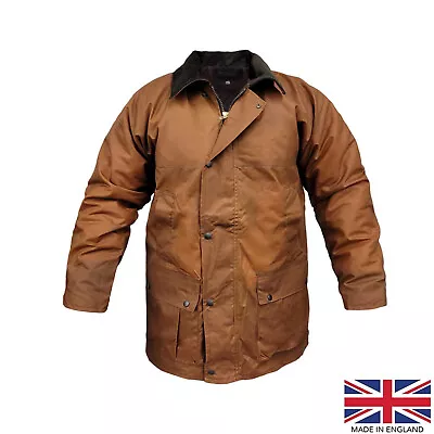 Padded Wax Jacket Classic Camping Riding Hunting Fishing English Cotton Coat • $69.71